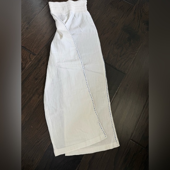 White Crochet Maxi Skirt with Side Slit - Picture 6 of 7